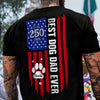 Personalized Best Dog Dad Ever Paw 1776 - 2026 American Flag Backside Dog Shirt HA75 921404