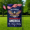 Custom Family Name 250 Years of Freedom Eagle USA 1776–2026 Garden Flag HO82 902210