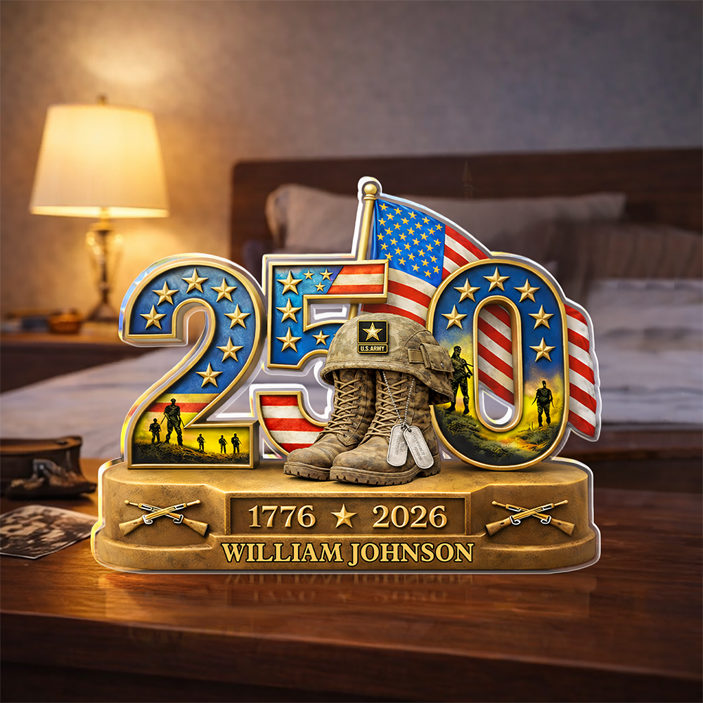 Personalized 250 Years Of Freedom 1776–2026 American Independence Acrylic Block Plaque - Veteran Gift, Patriotic Military Memorial Decor HO82 901890