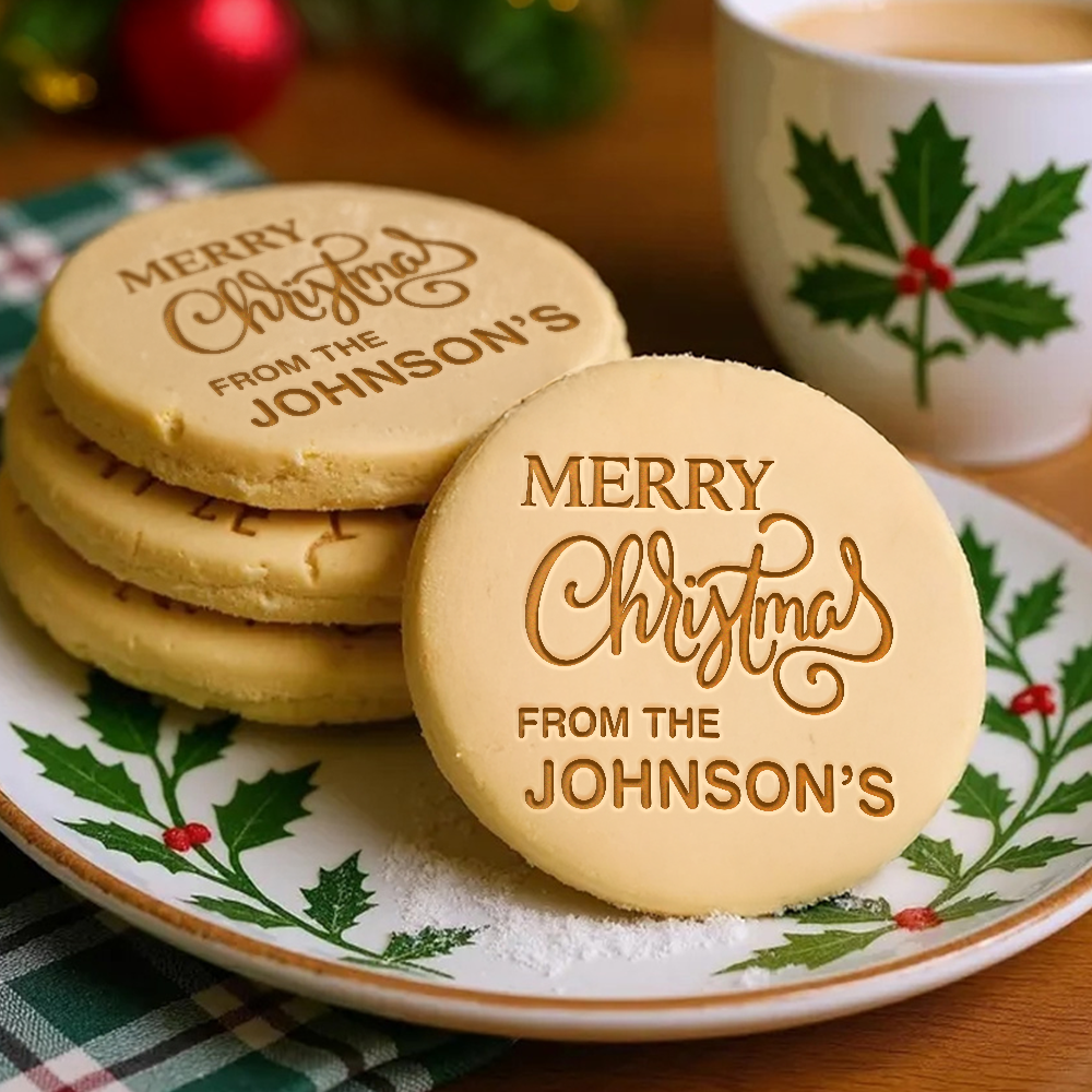 Custom Family Name Cookie Stamp Merry Christmas Baking Gift, Holiday Cookie Decorating Tool HO82 904118
