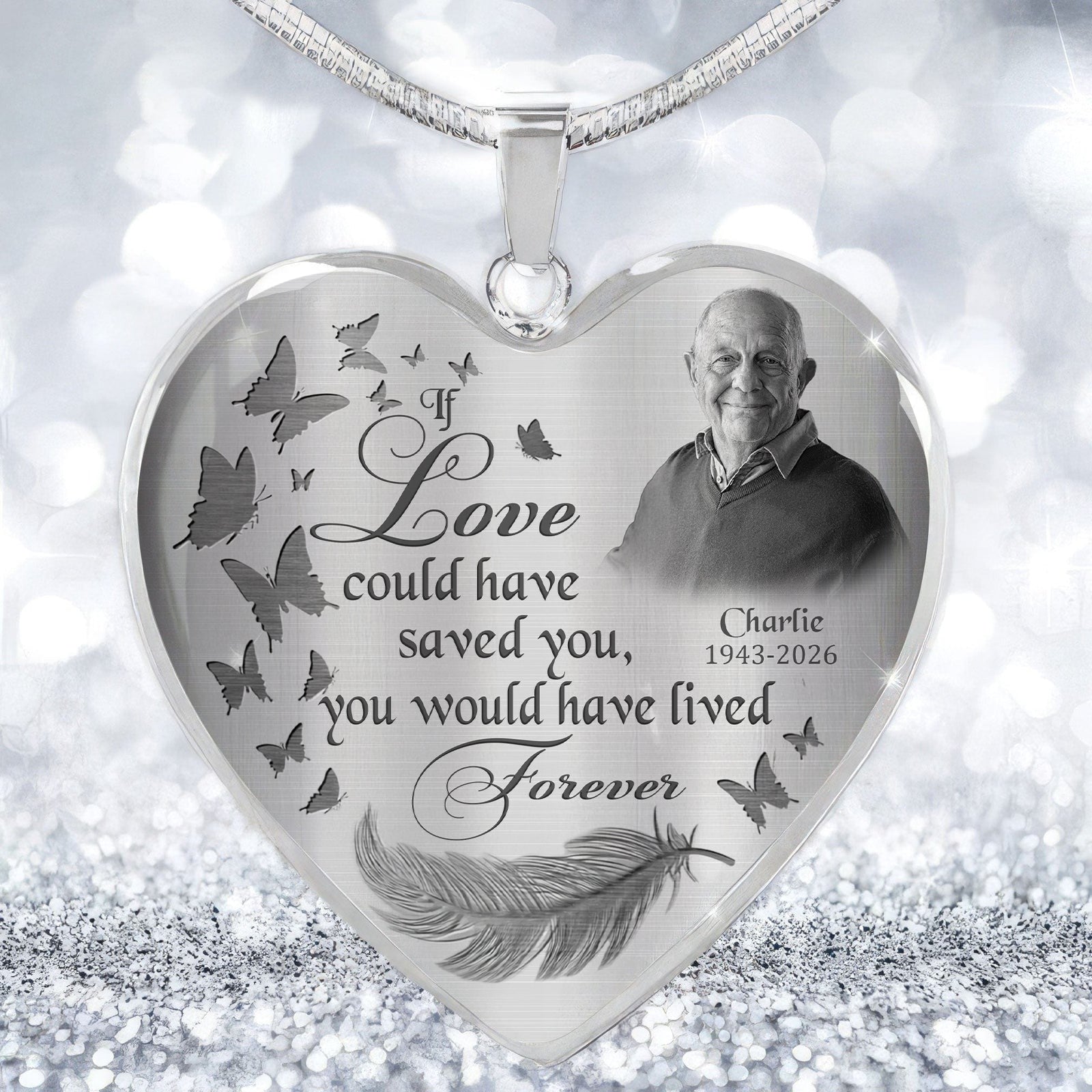 Custom Photo If Love Could Have Saved You Memorial Necklace LM32 899391