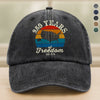 Custom Dog Photo 250 Years of Freedom EST. 1776 Washed Denim Baseball Cap LM32 895329