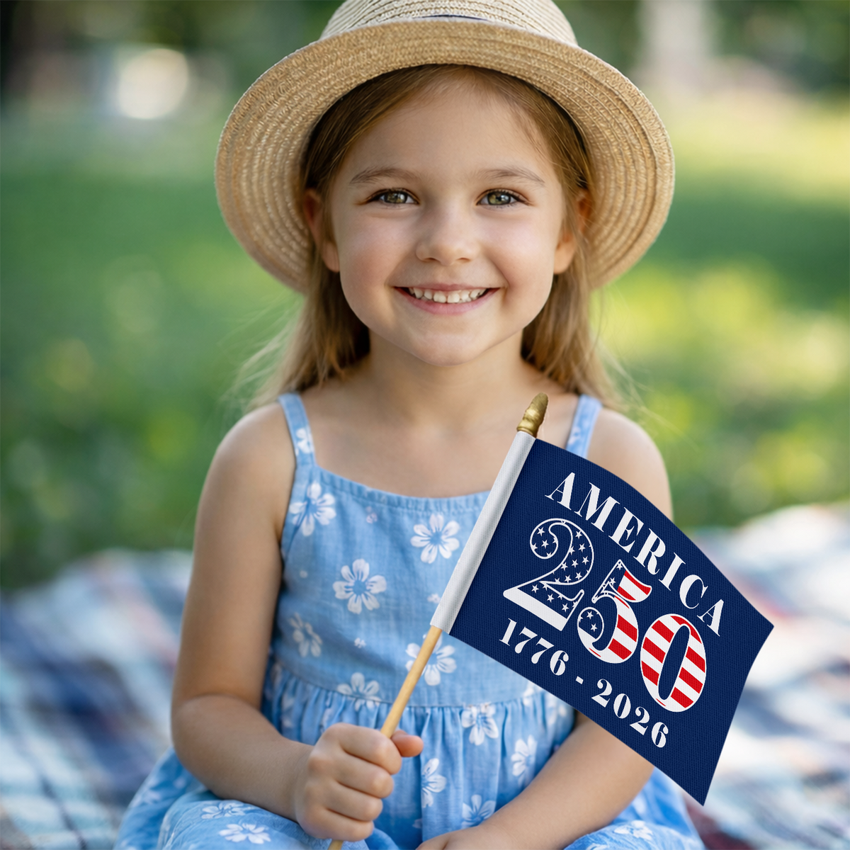 Personalized US 250th Anniversary 1776-2026 Patriotic Handheld Flag CH07 911846
