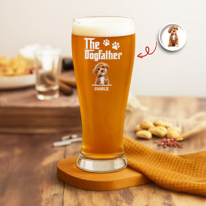 Custom Dog Photo The Dog Father Pilsner Glass Gift for Dog Lovers HA75 892882