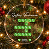 Personalized Custom Scrabble Crosswords Names Glass Ornament TH10 171007
