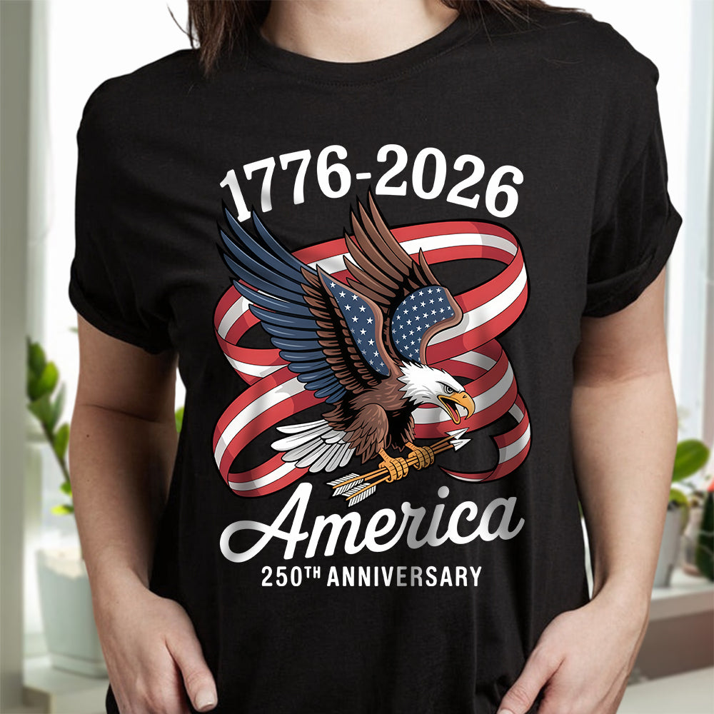 America 250Th Anniversary 1776-2026 Eagle Us Flag Dark Shirt HA75 898830