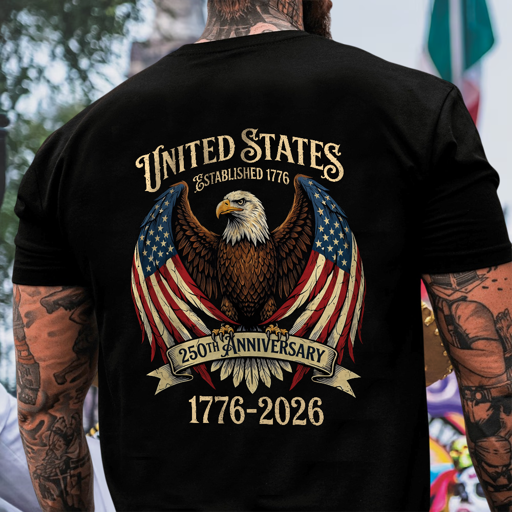 250 Years American Flag 250th Anniversary USA Back Shirt HA75 920926