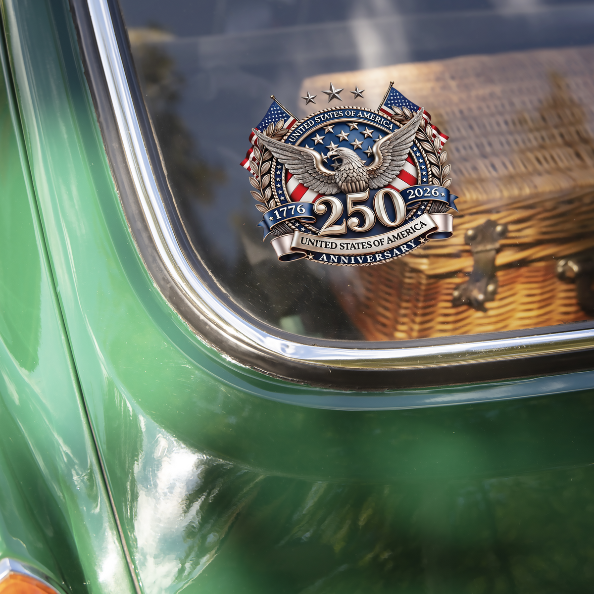 USA 250th Anniversary, 1776-2026 America 250 Emblem Semiquincentennial Car Window Decal Sticker HO82 900954