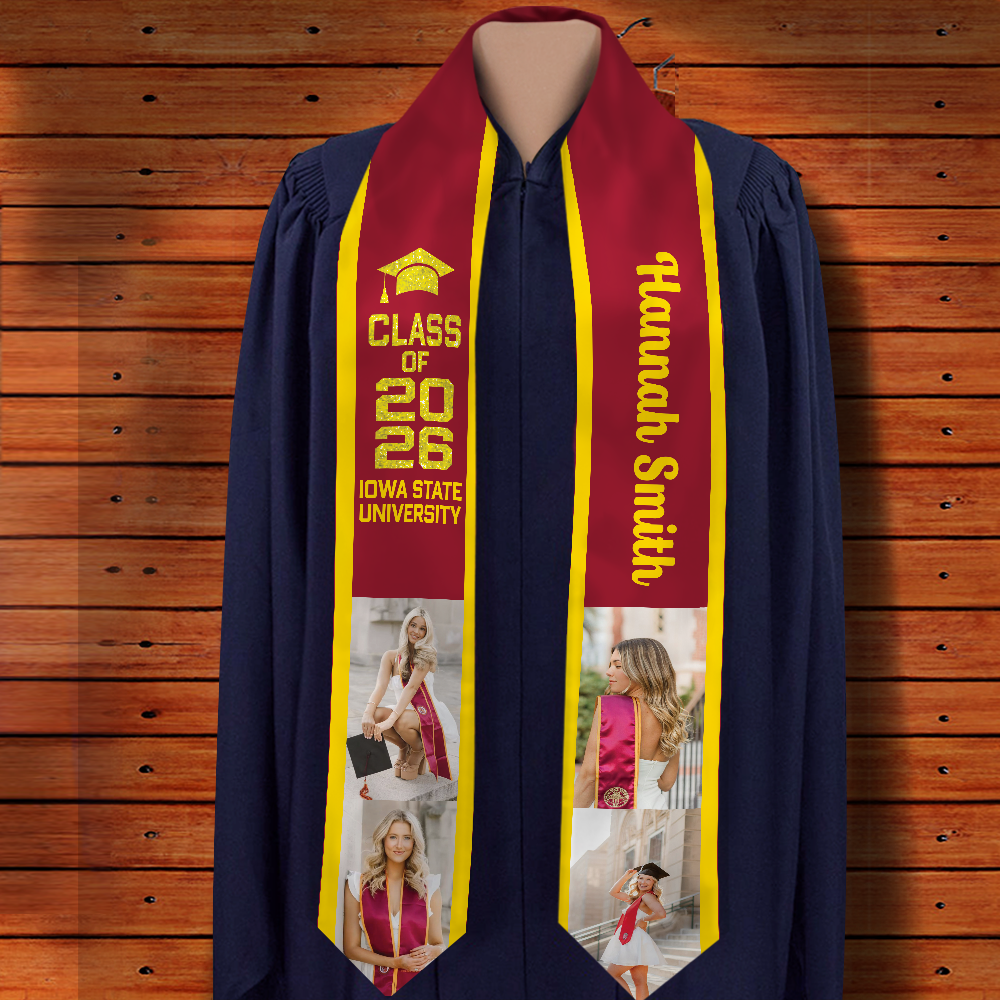 Custom Photo Graduation Stoles Personalized Class of 2026 Sash CH07 910062
