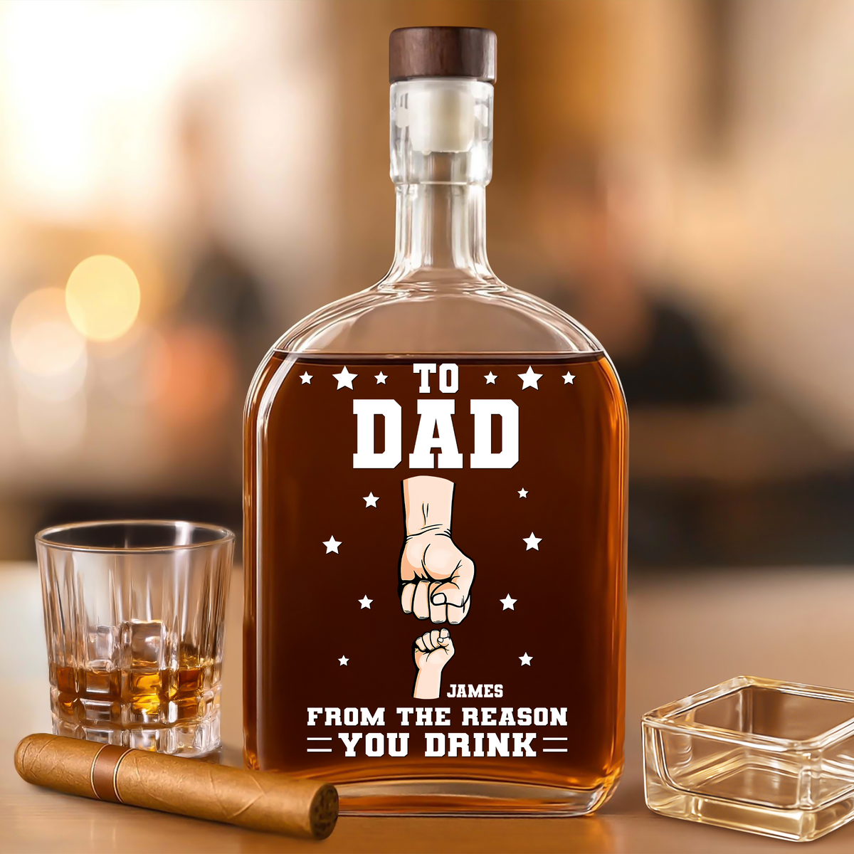 From The Reason You Drink - Family Personalized Whiskey Bottle HA75 892486