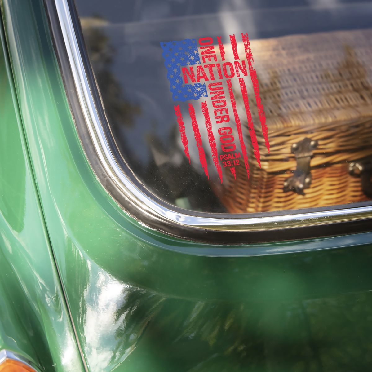 One Nation Under God Patriotic Car Window Decal Sticker HA75 898982