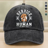 Custom Photo Service Human, Do Not Pet Washed Denim Baseball Cap HA75 892830