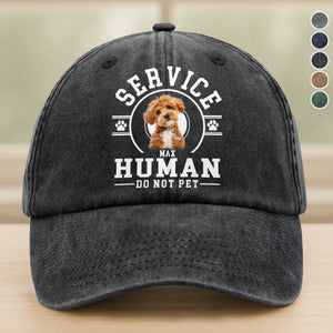 Custom Photo Service Human, Do Not Pet Washed Denim Baseball Cap HA75 892830
