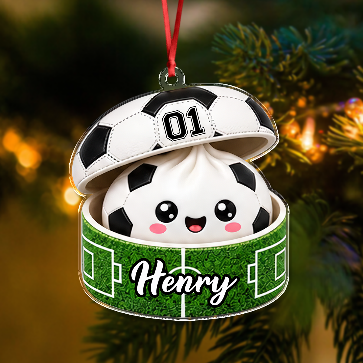Personalized Sport Dumpling Acrylic Ornament, Festive Keepsake for Sports Lovers HA75 919366