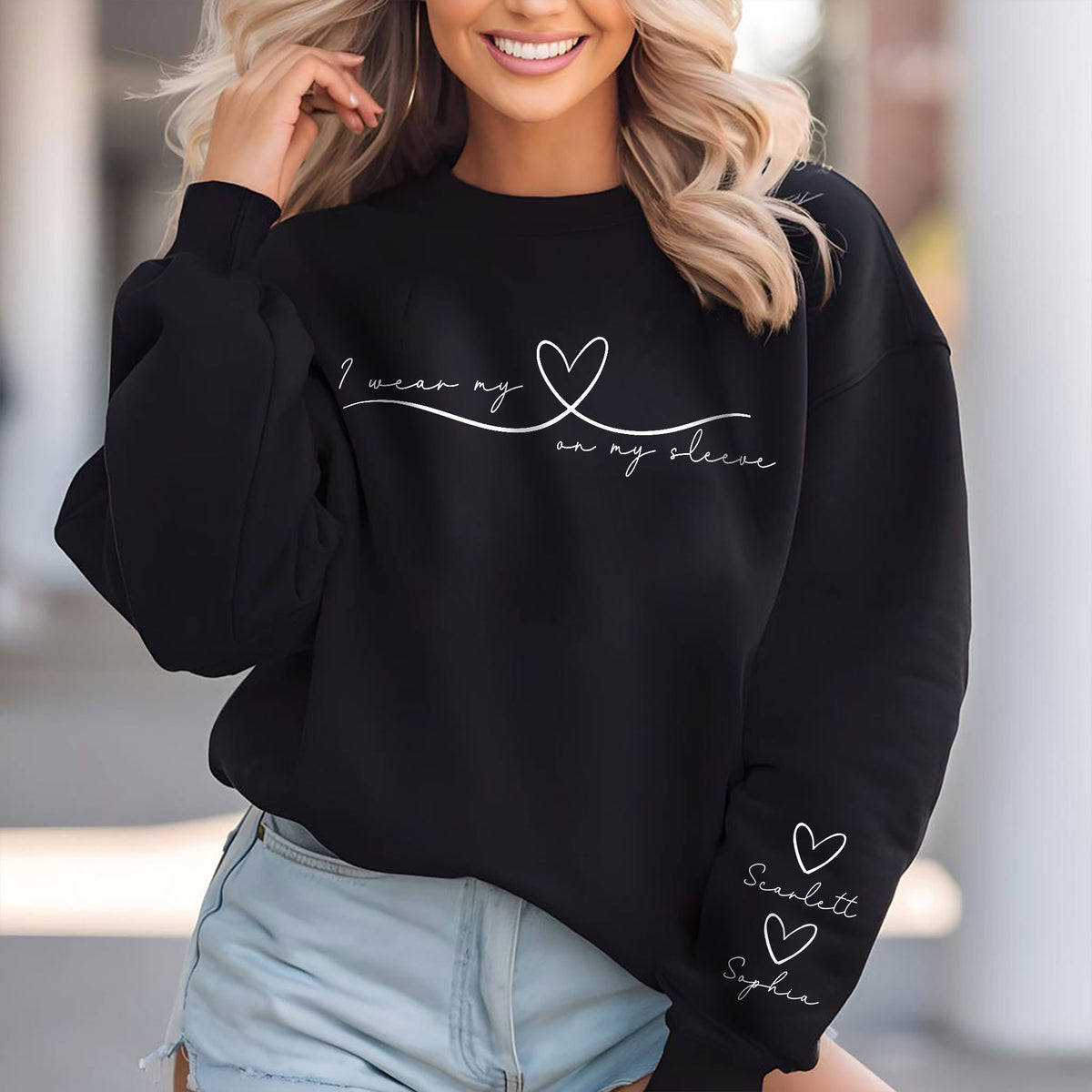 Personalized I Wear My Heart On My Sleeve Gift For Mom LM32 899093