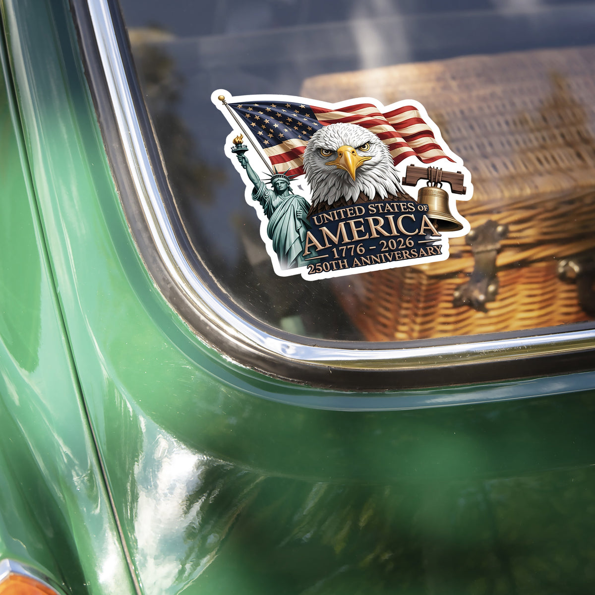 America 250th Anniversary - Celebrate 250 Years Birthday of USA Car Window Decal Sticker CH07 910114
