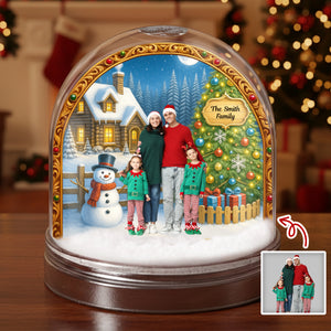Custom Photo Family Christmas Acrylic Snow Globe TH10 896505