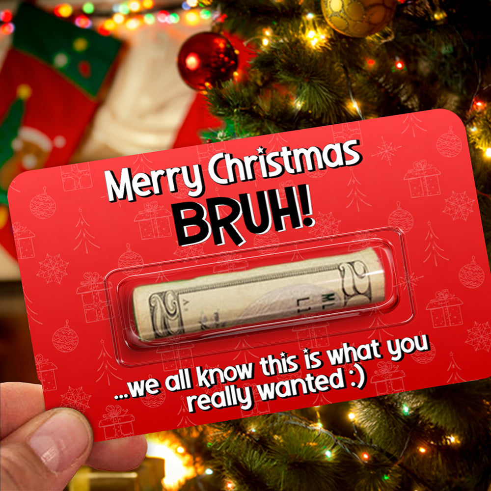 Personalized Funny Christmas Money Holder Card Gift for Kids and Adults CH07 180724