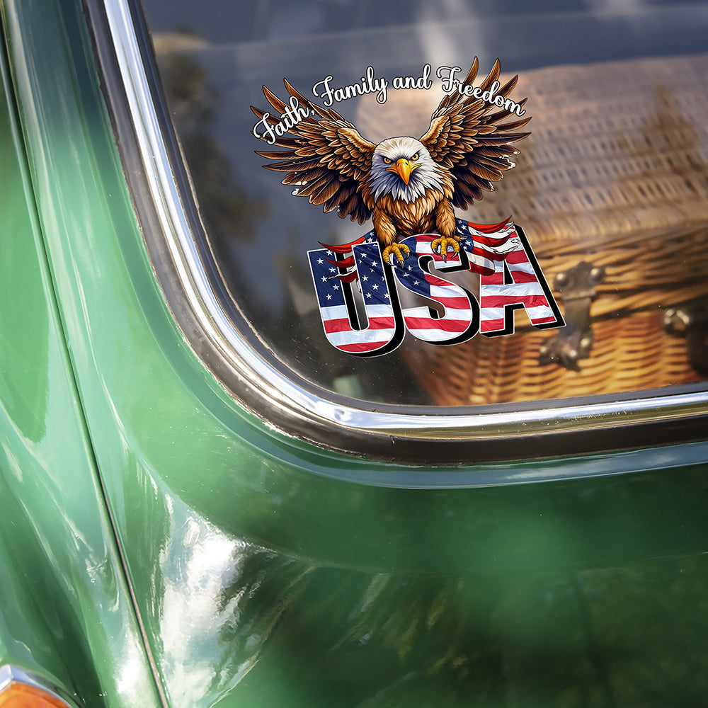 Faith, Family & Freedom 250th Anniversary of America Car Window Decal Sticker CH07 895404