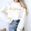 Personalized Wedding Gift, Wifey Mrs Sleeve Embroidered Sweatshirt LM32 899657
