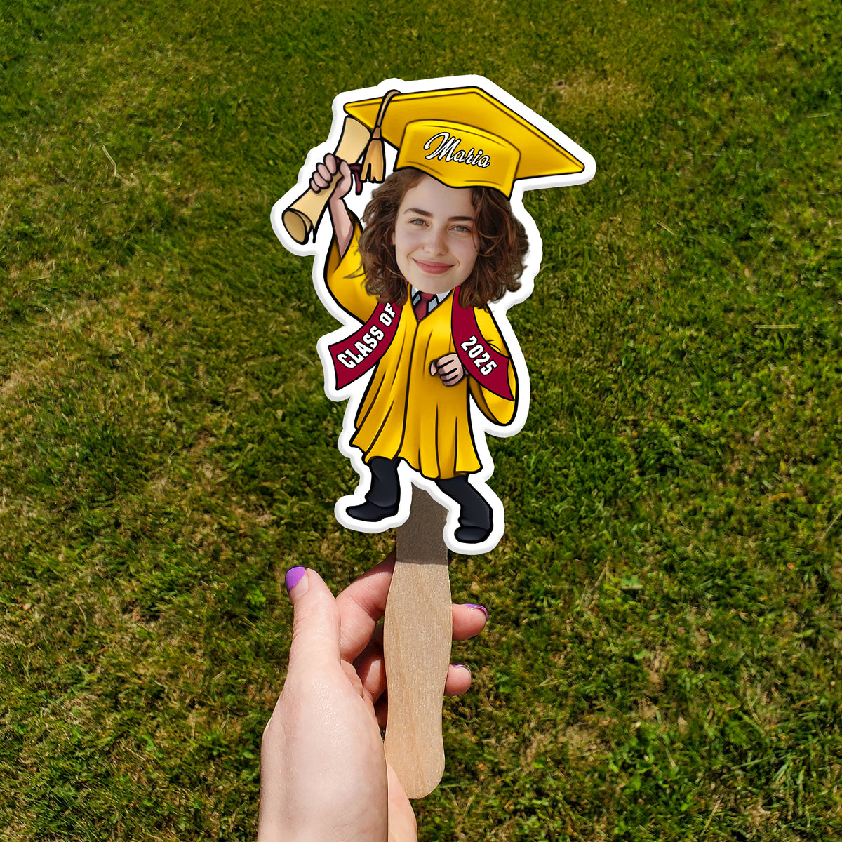 Custom Photo Graduate Personalized Face Fans Graduation Day Party Decor CH07 895330