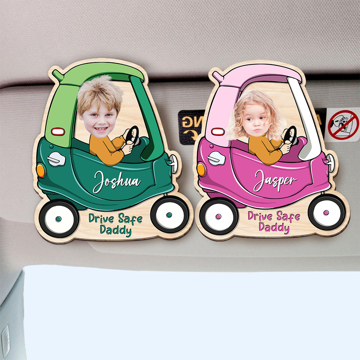 Custom Photo Drive Safe Daddy Car Visor Clip HA75 890666