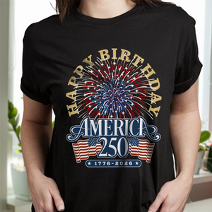 America 250 Semiquincentennial Fireworks Celebration Dark Shirt HO82 894604