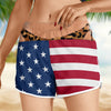Custom Funny Patriotic Women's Beach Short Wide Load Birthday Gag Gift For Her HA75 921770