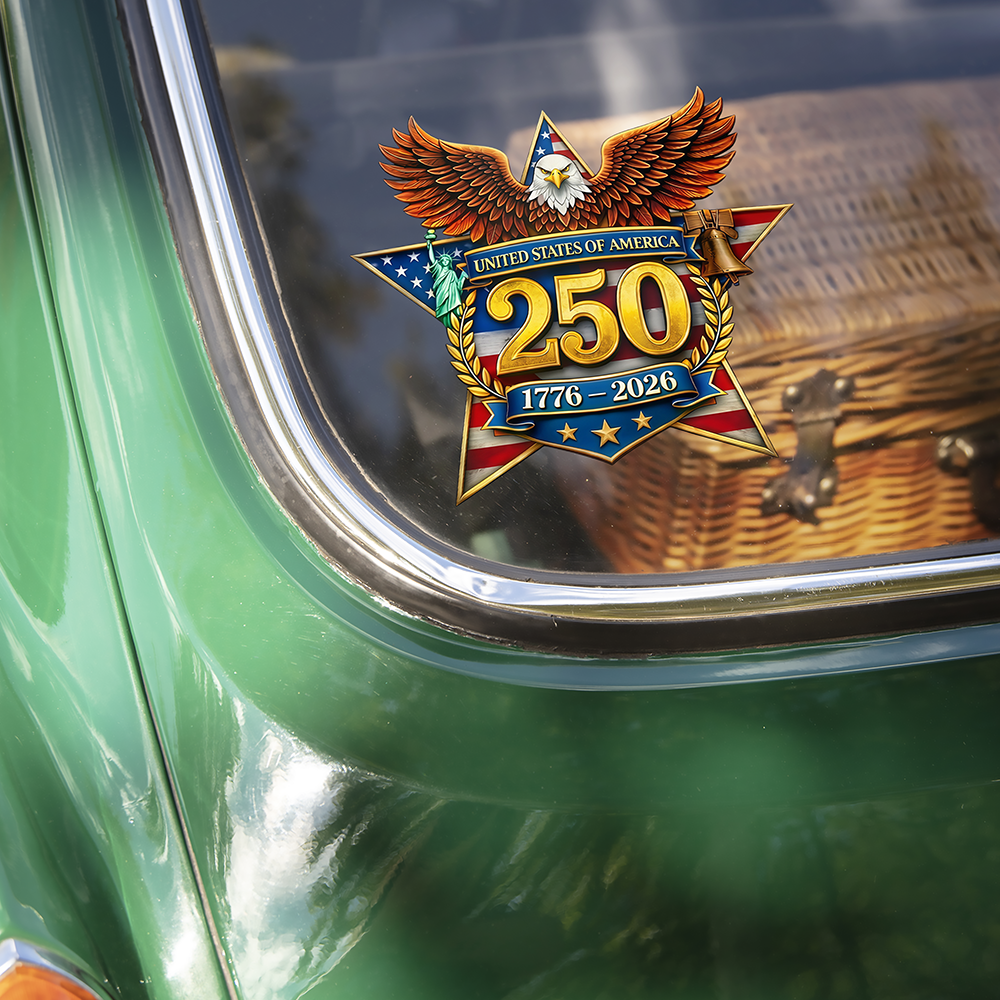 USA 250 1776-2026 Anniversary Car Window Decal Sticker CH07 911080