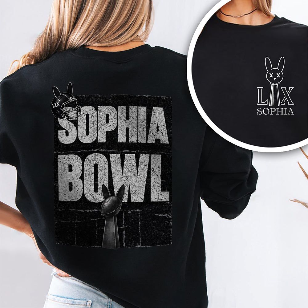 Personalized Name LX Bunny Dark Back & Front Shirt, Gift For Football Lovers HO82 901062