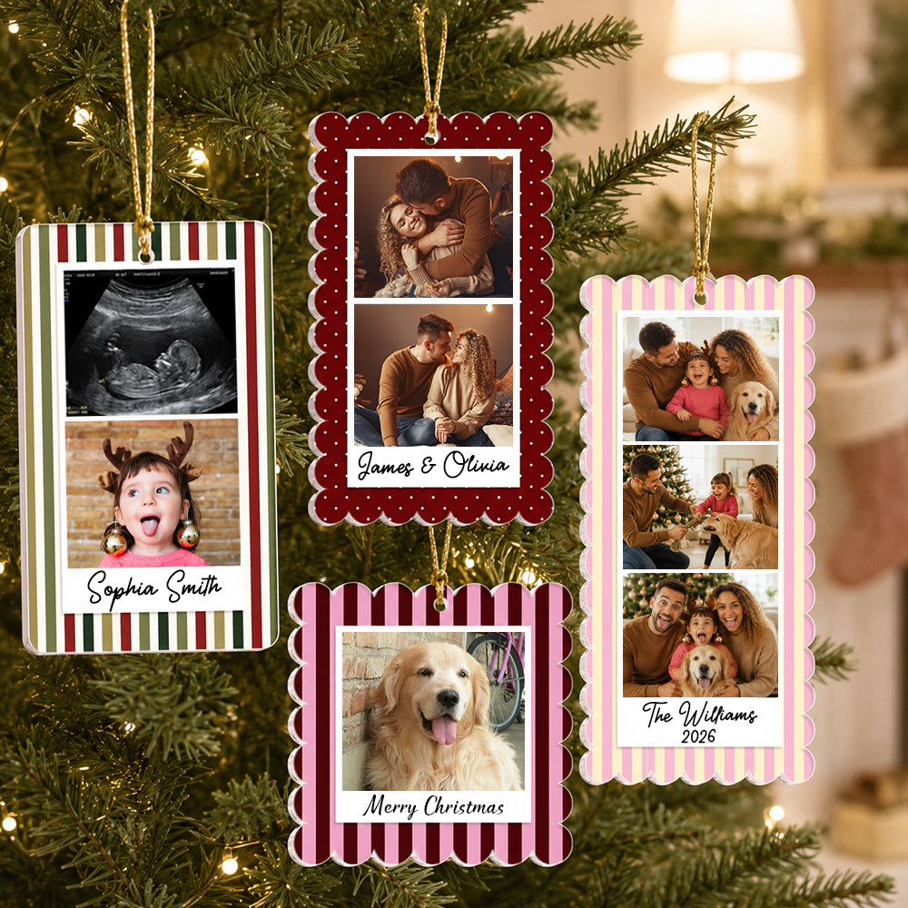 Personalized Photo Strip Christmas Acrylic Ornament, Christmas Gift For Boyfriend, Besties & Family TH10 170839