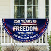 Custom Family Name 250 Year of Freedom USA Anniversary Non-Pleated Fan Flag CH07 910642
