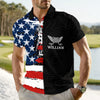 Personalized Name Golf Man American Flag Polo Shirt For Golfer LM32 899087