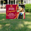 Custom Photo Congrats Class Of 2026 Glitter Graduation Yard Sign Party LM32 899439