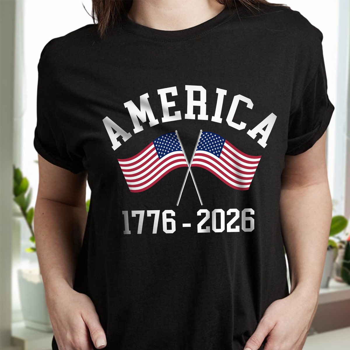 America 1776 - 2026 US Flag Dark Shirt HA75 892856