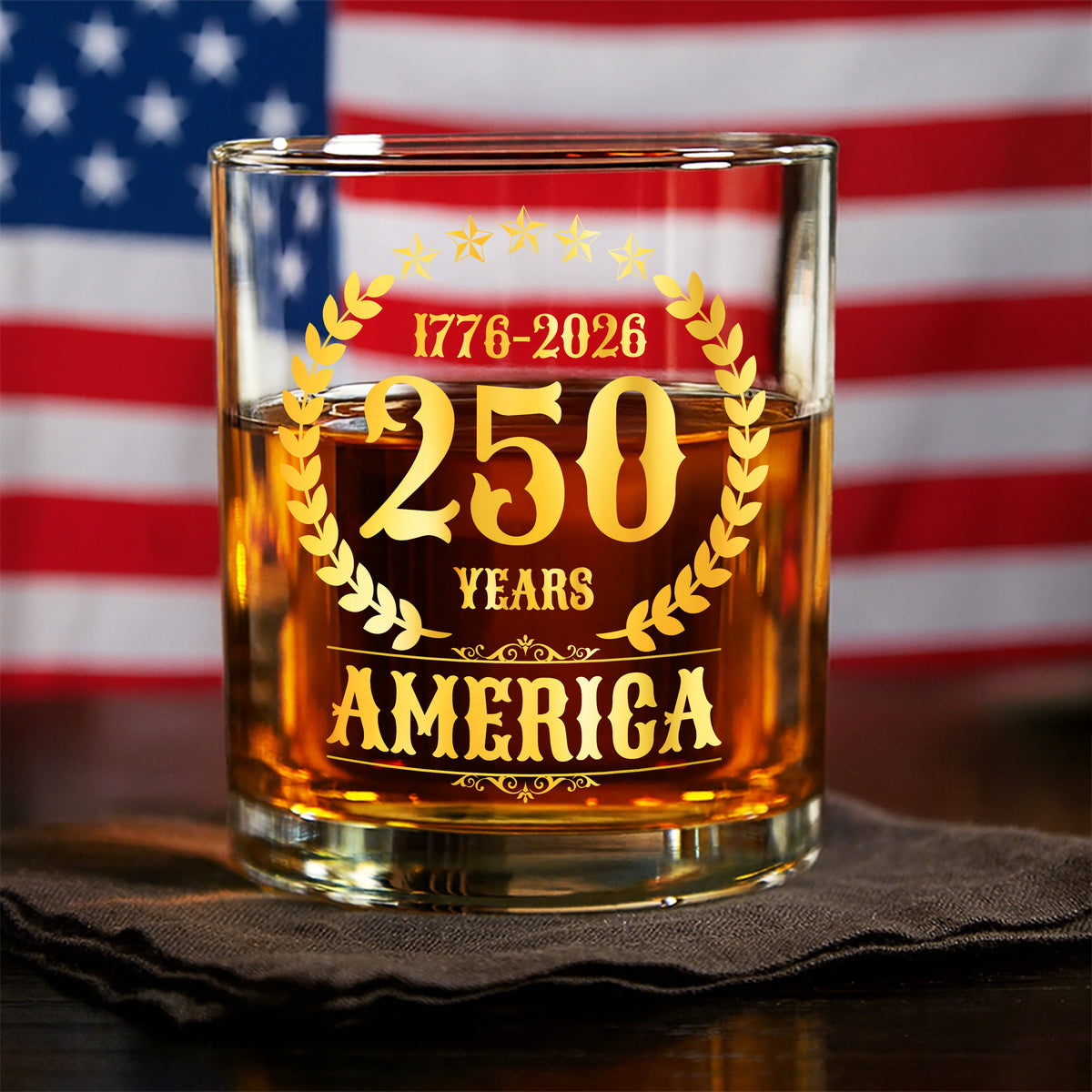 America 250 Years America 250th Anniversary Whiskey Glass HA75 897424