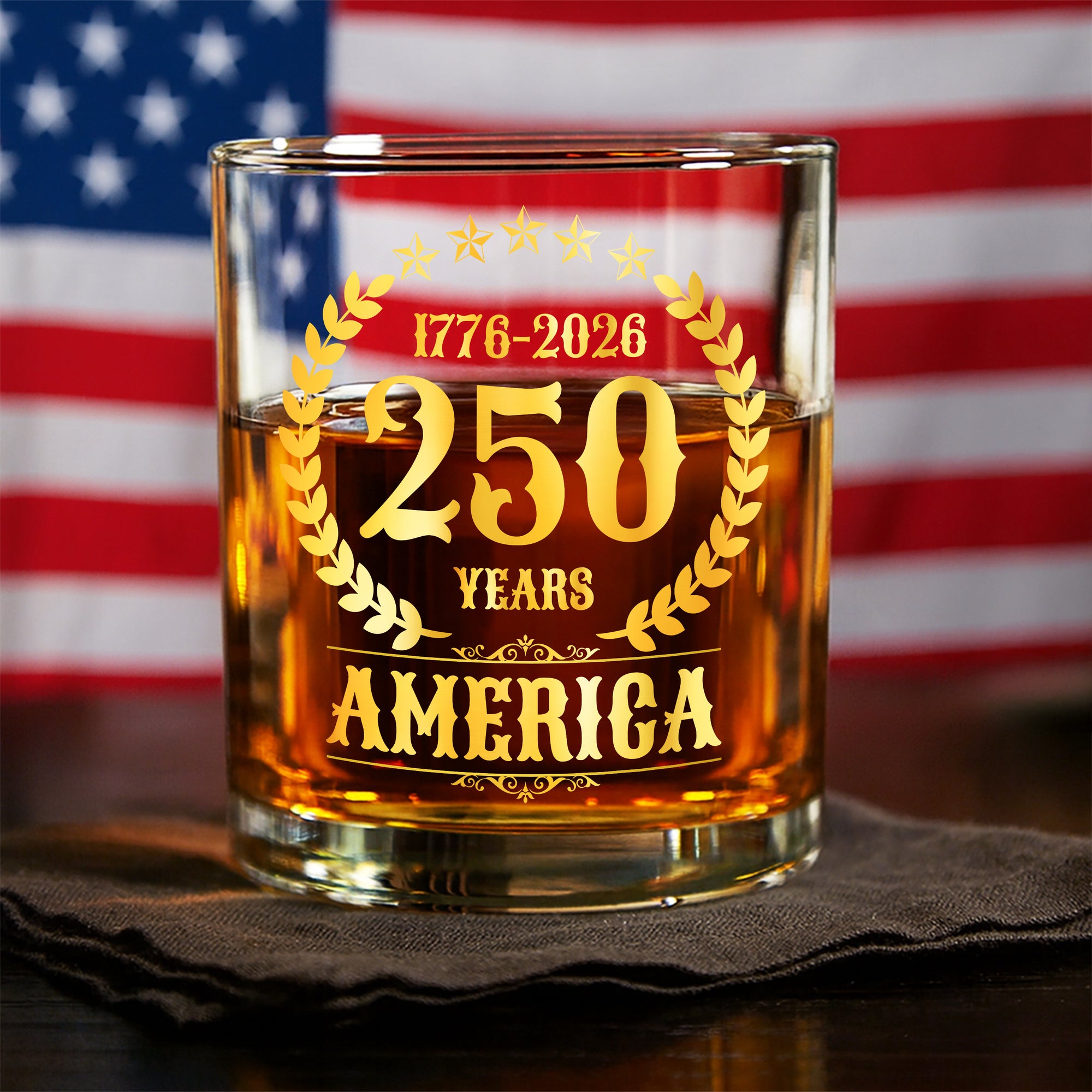 America 250 Years America 250th Anniversary Whiskey Glass HA75 897424