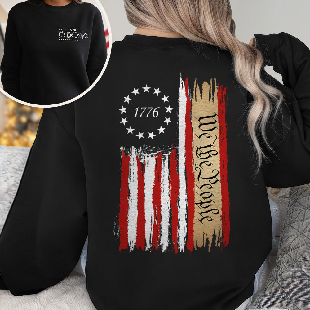 We The People America 250th Birthday US Flag Back & Front Dark Shirt CH07 910530