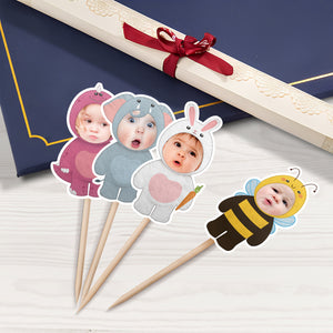 Custom Photo Funny Kid Animal Cosplay Decoration Cupcake Toppers HA75 892112
