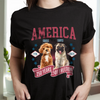 Custom Dog Photo America 250th Anniversary Eagle Dark Shirt LM32 895239