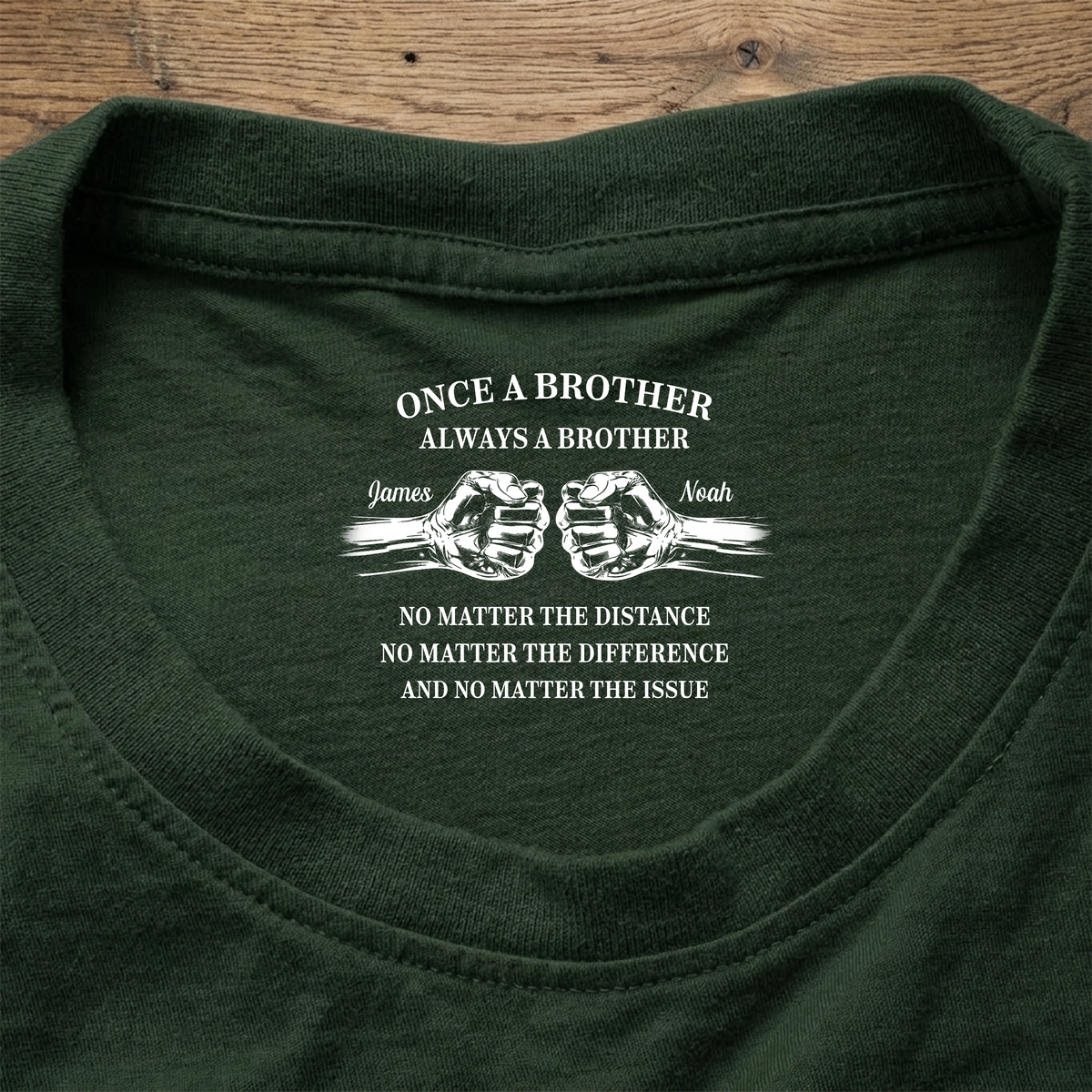 Once A Brother Always A Brother Personalized Back Neck Shirt Birthday Gifts For Brother HA75 920806