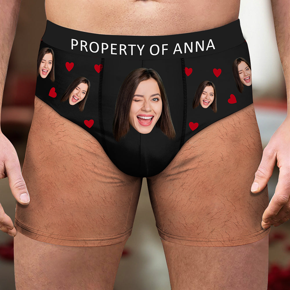 Custom Funny Face Men's Boxer Briefs – Personalized Gift for Him LM32 669549