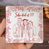 Custom Photo Best Friend Graduation Jewelry Dish, Personalized Toile Trinket Tray HO82 901612