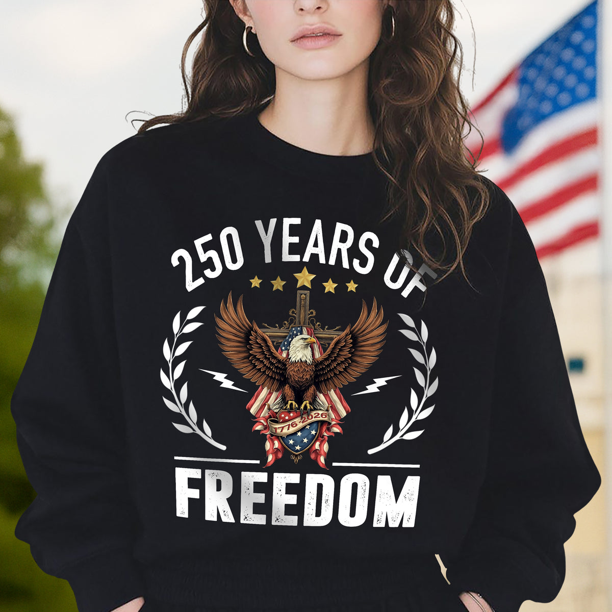 America 250 of Freedom With Eagle Dark Shirt For Family Gift LM32 895139