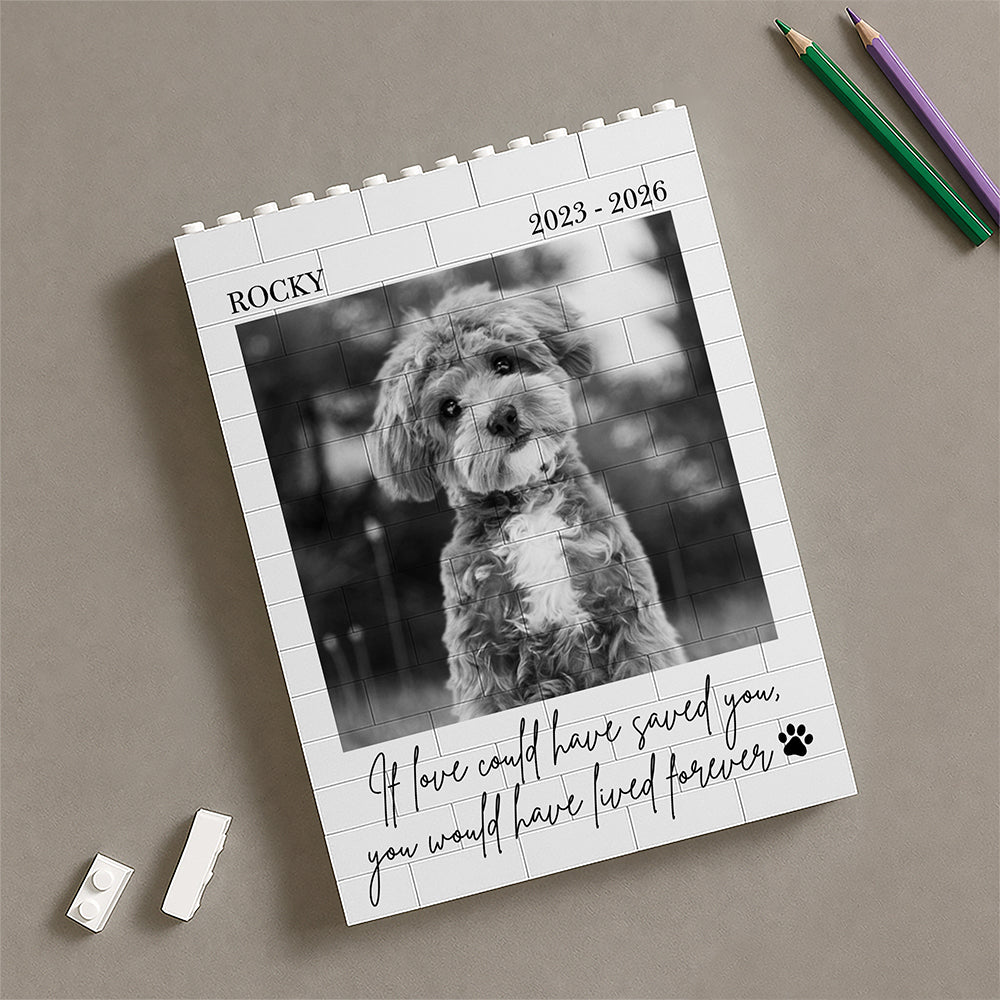 Custom Dog Photo Memorial Building Brick Blocks Gift For Dog Lover CH07 180500