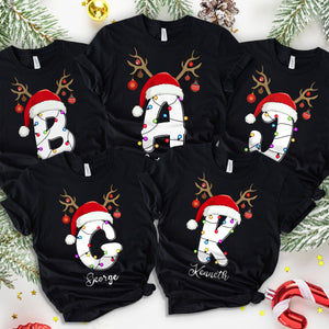 Custom Name Family Monogrammed Christmas Dark Shirt HO82 893034