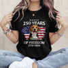 Custom Dog Photo Celebrate 250 Years of America Dark Shirt CH07 899772