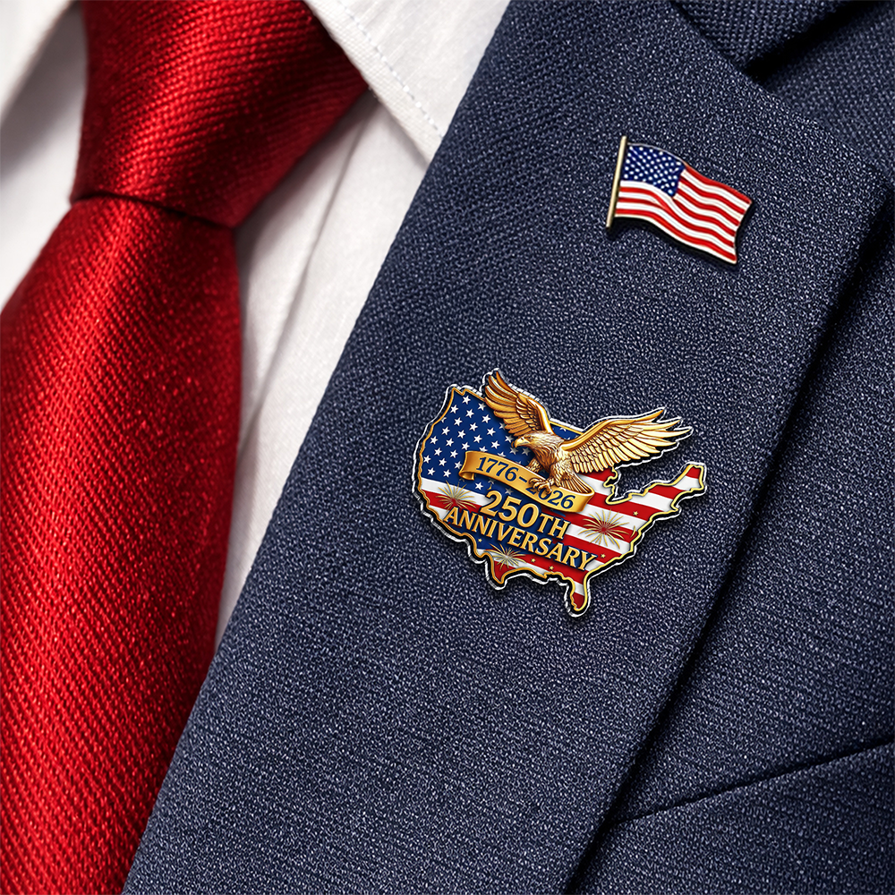 Eagle 1776-2026 United States Flag 250th Anniversary Acrylic Pin CH07 911104