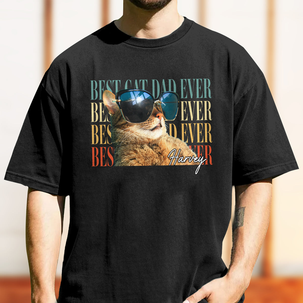 Personalized Vintage Photo Best Dog Cat Dad Ever Retro Comfort Shirt HO82 902494