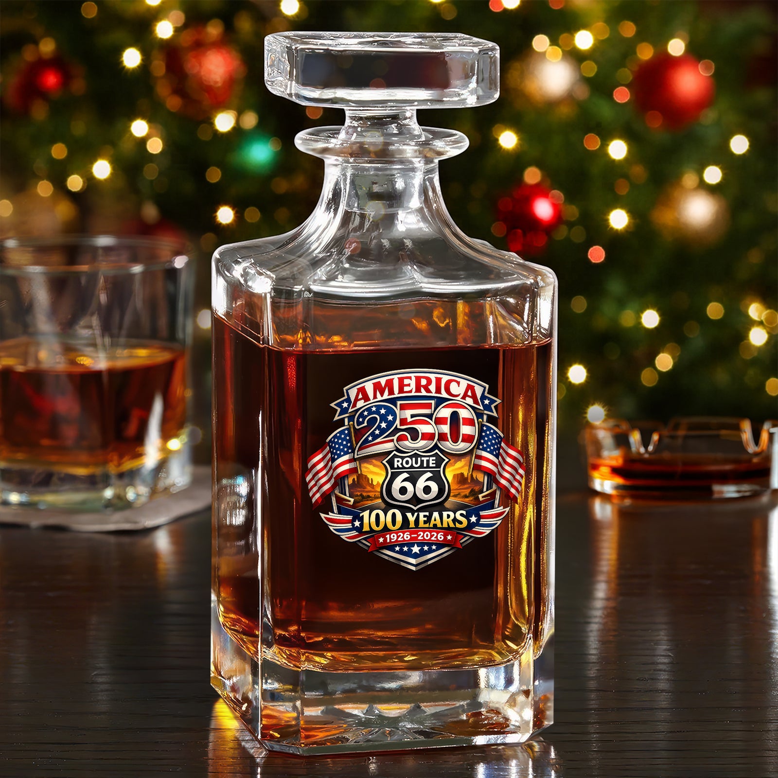 250 Years of Liberty and 100 Years of Adventure Route 66 x America 250 Decanter CH07 910506
